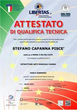Diploma: Libertas — arti marziali, Sanshou Sanda