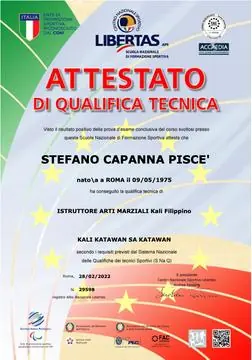 Diploma: Libertas — arti marziali, Kali Katawan