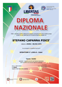 Certificazione Padel secondo livello